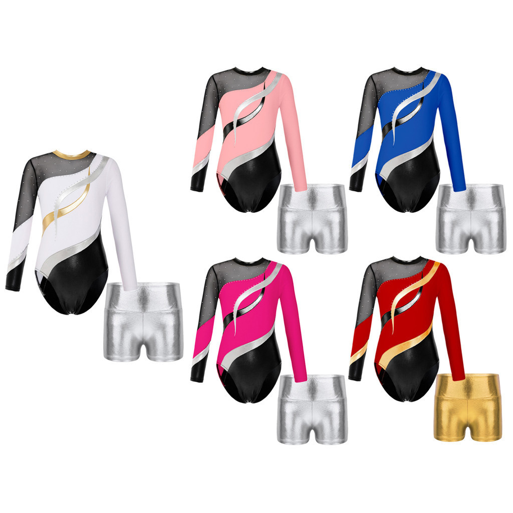 Holyangtech Turnpakje eisjes Een Stuk Sparkle Turnpakje Ballet Gy