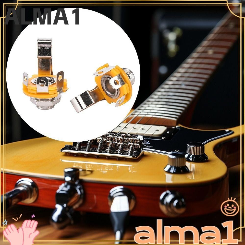 ALA Electric Guitar Input Jack, 6.35mm Nut & Washer TS Panel Chassis
