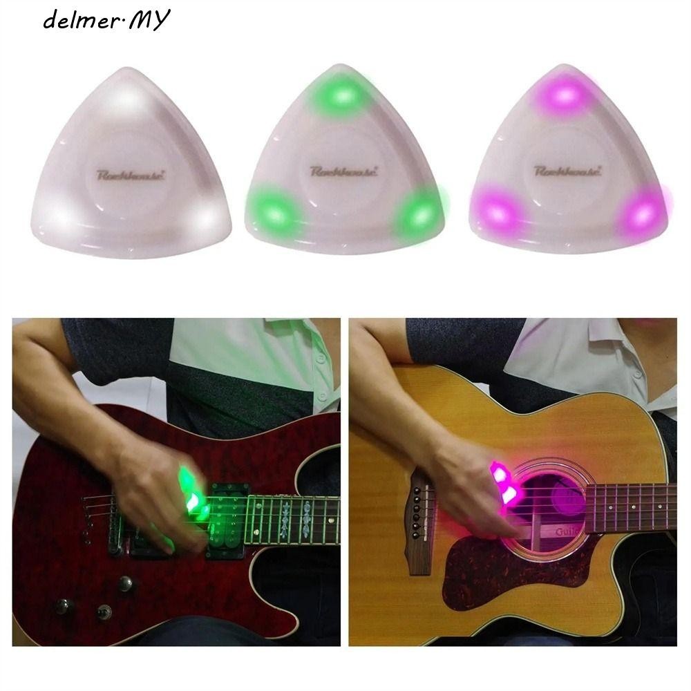 DELMER Luminous Pick, High-Sensitivity Automatic Lighting Guitar LED ...