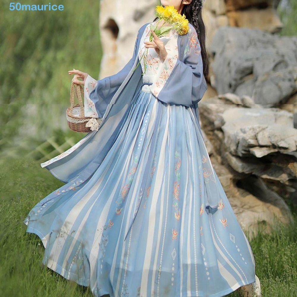 Maurice Ancient Costumes Princess Elegant Embroidery Fairy Dress Photo 