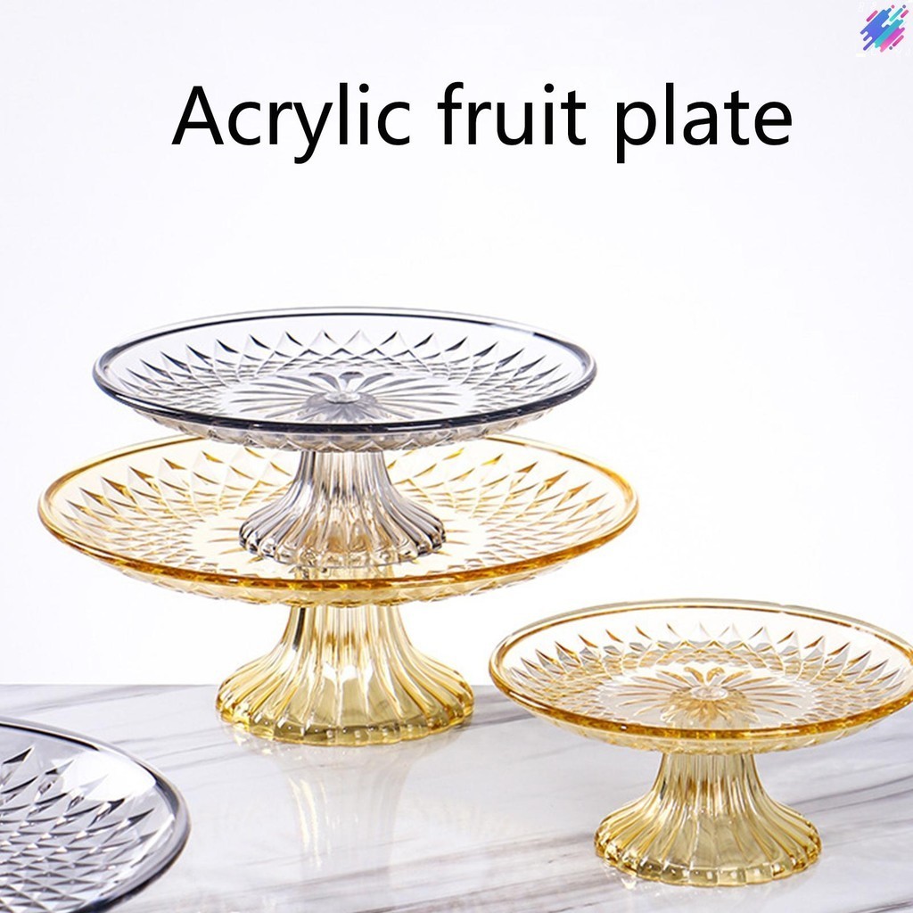 Acrylic Fruit Dessert Cupcake Tray Shatter-proof Dessert Plate with ...