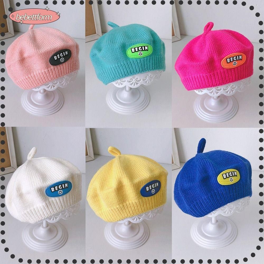 LIKE Kids Berets, Cute Knitted Baby Beret Hat, Korean Warm Soft Painter ...