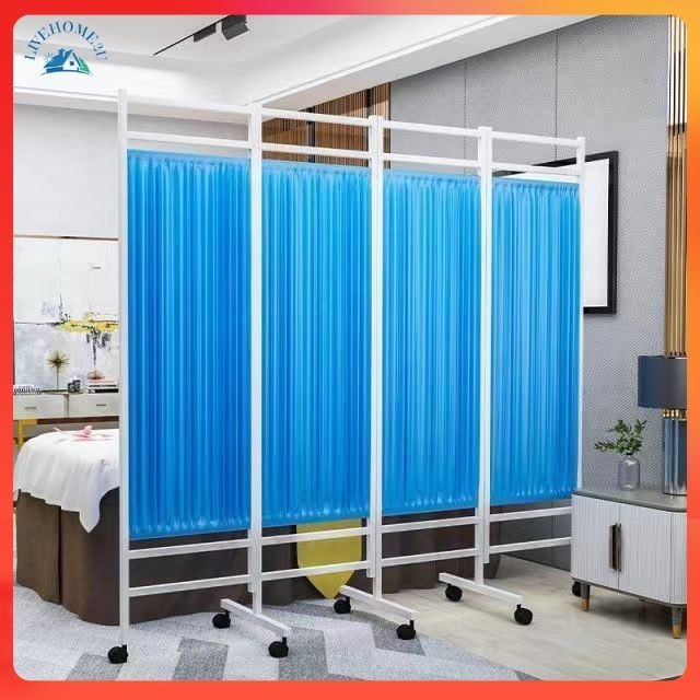 【Colors Available】Screen Partition Hospital Iron Collapsible Fabric ...