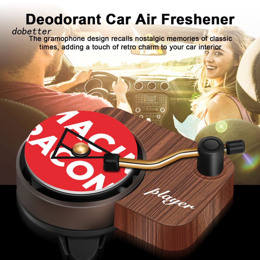 Vehicle Aromatherapy Vintage Record Player Car Air Freshener Clip Retro