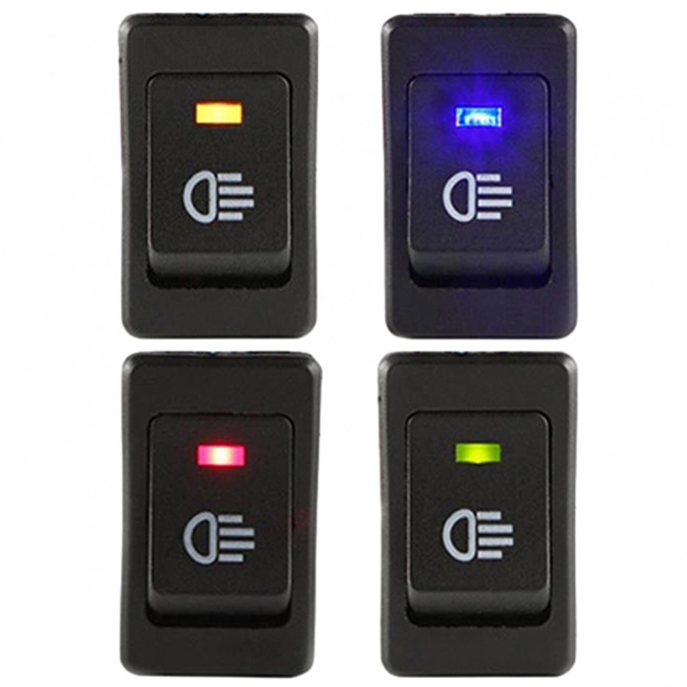 LED Car Switch Indicator Rocker LED ON-OFF Toggle Switch Work Light 4 ...
