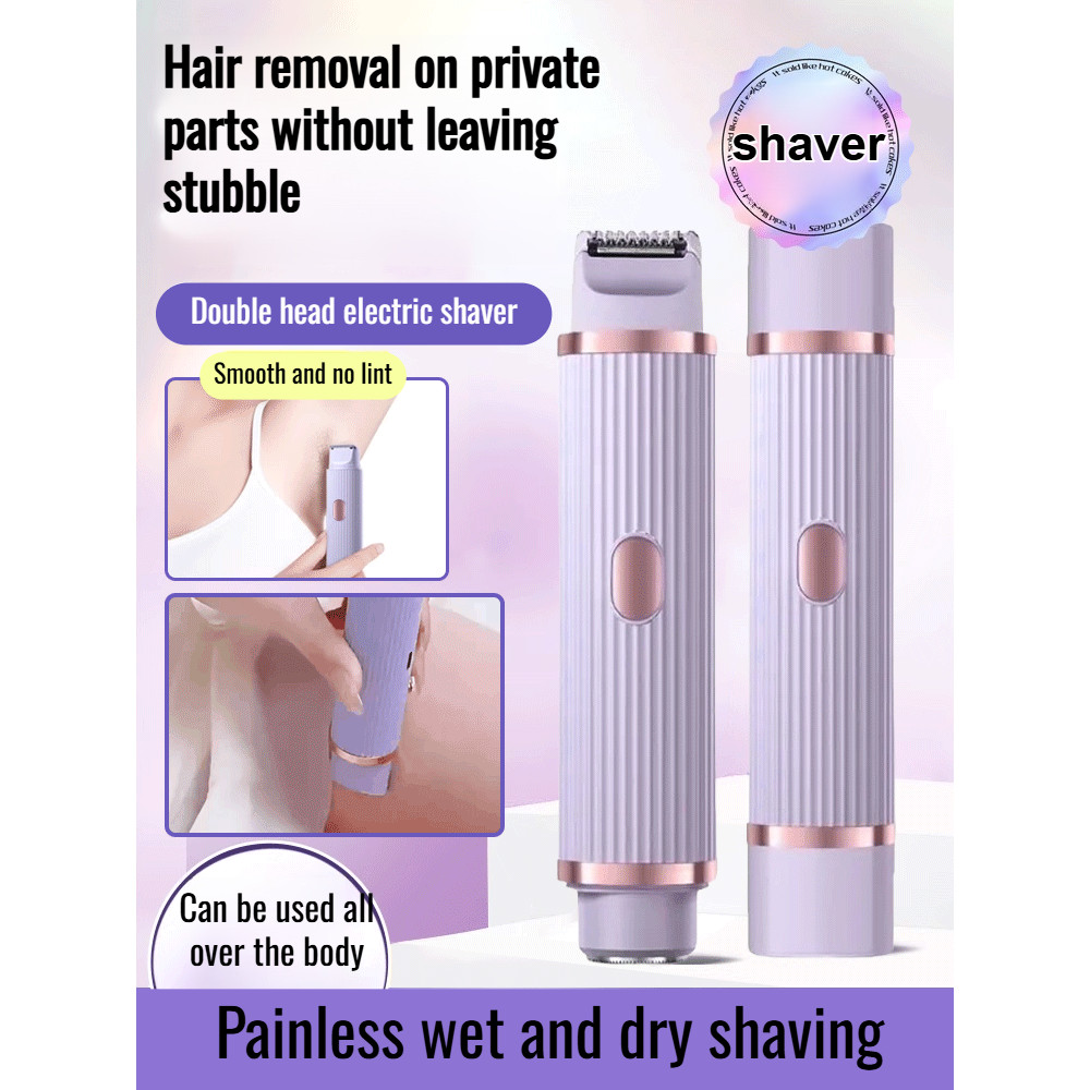 🥇〔100% safe〕female private shaver / Double head multifunctional ...