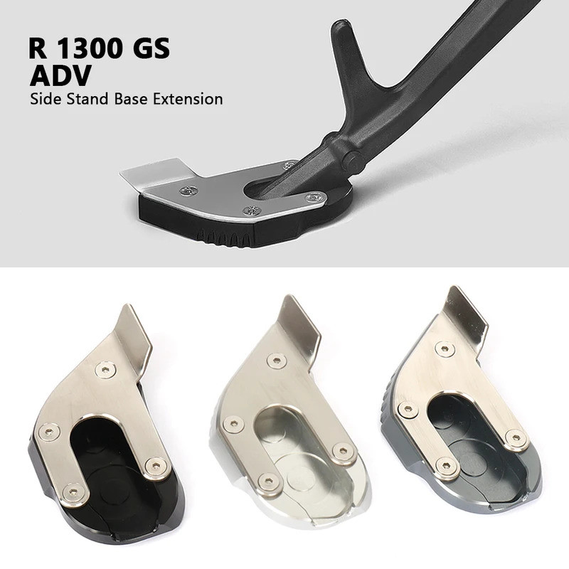 Plaque/Pied De Béquille Latérale Pour BMW R1300GS/Adventure (2023-2025) - Extension En Aluminium CNC