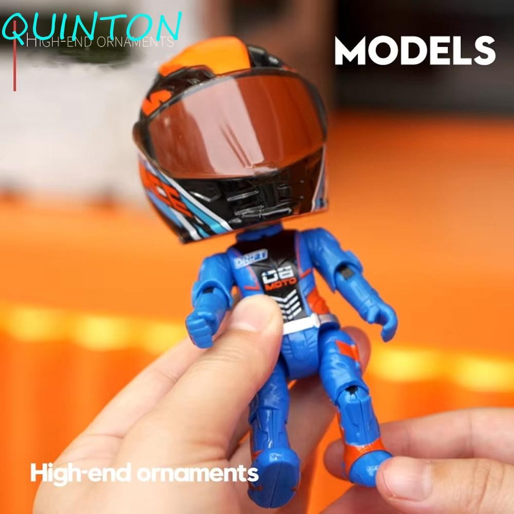 QUINTON Simulated Motorcycle Rider Doll, Deformation Helmet Action ...