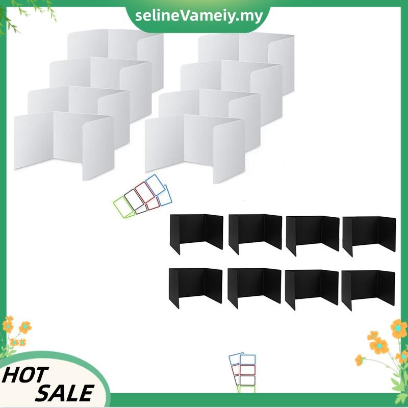 8 Pack Desk Dividers for Students, Waterproof Plastic Study Carrel ...