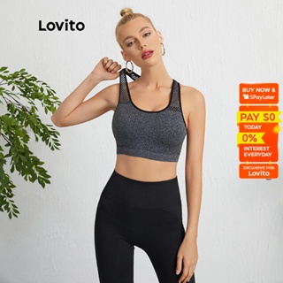 High Neck Sports Bra for Women,Hollow Out Fitness Sports Bra Workout Crop  Top No Rims Shockproof Yoga Bra (Brown Large)
