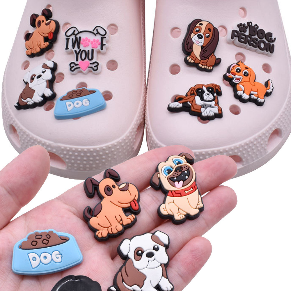 Cartoon Pomeranian Dog Jibbitz Charms for Crocs French Bulldog Jibitz ...