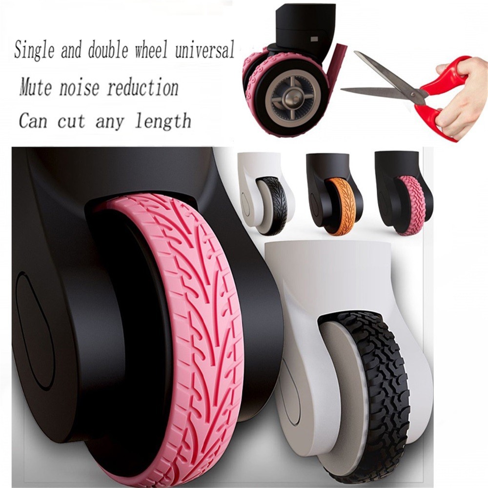 2024 New 8pcs Upgrade Thicker Luggage Wheel Protection Cover, Silicone ...