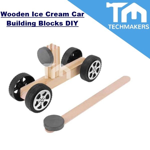 Wooden Ice Cream Car Building Blocks DIY Experiment Kit To Learn Science On Magnets Toy Kids Kid TechMakers DIY