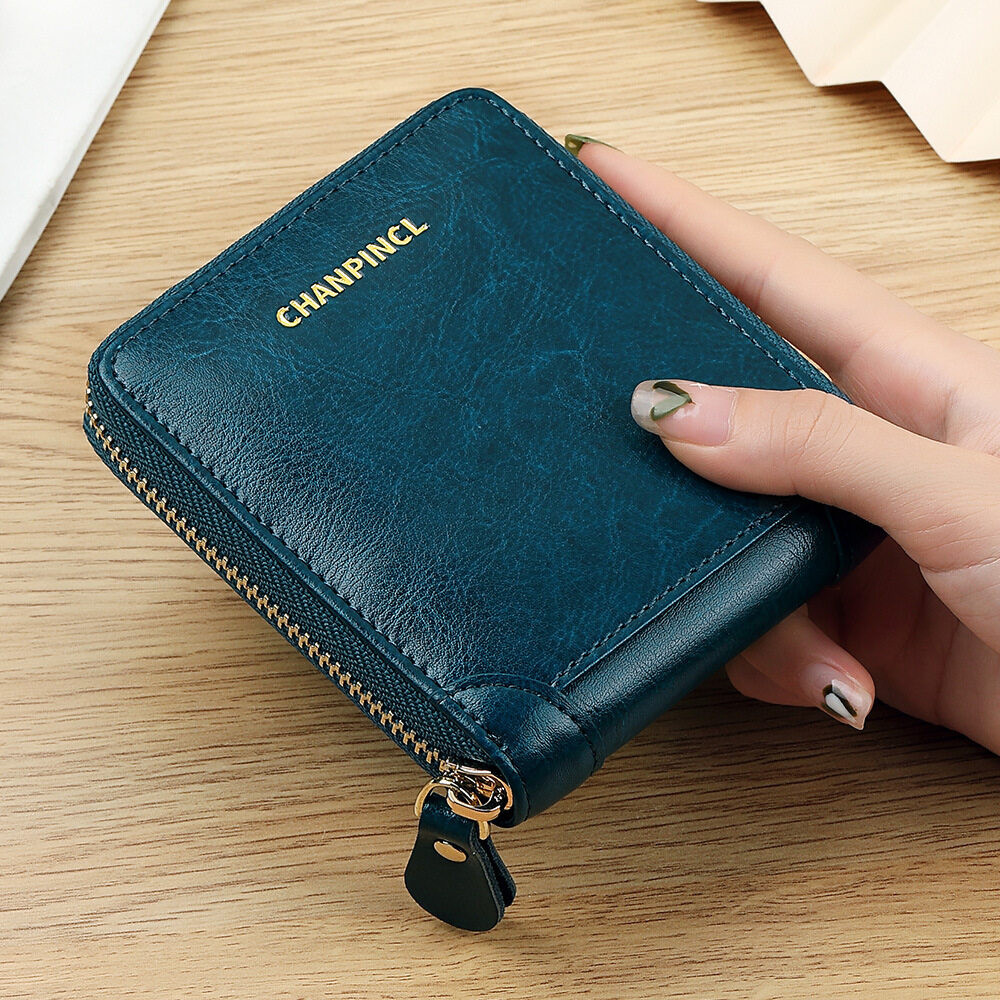 Genuine Cow Leather】CHANPINCL Brand Women's Short Luxury Wallet