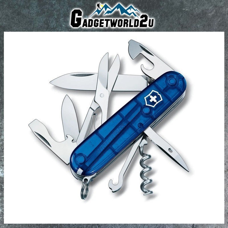 Victorinox Climber Translucent Blue Multitool 1.3703.T2B1 Utility Tool ...