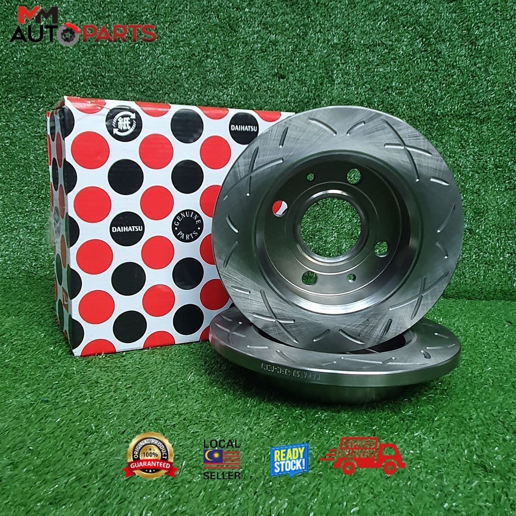 DAIHATSU DRILLED SPORT DISC ROTOR SET FOR PERODUA KELISA / KENARI ...