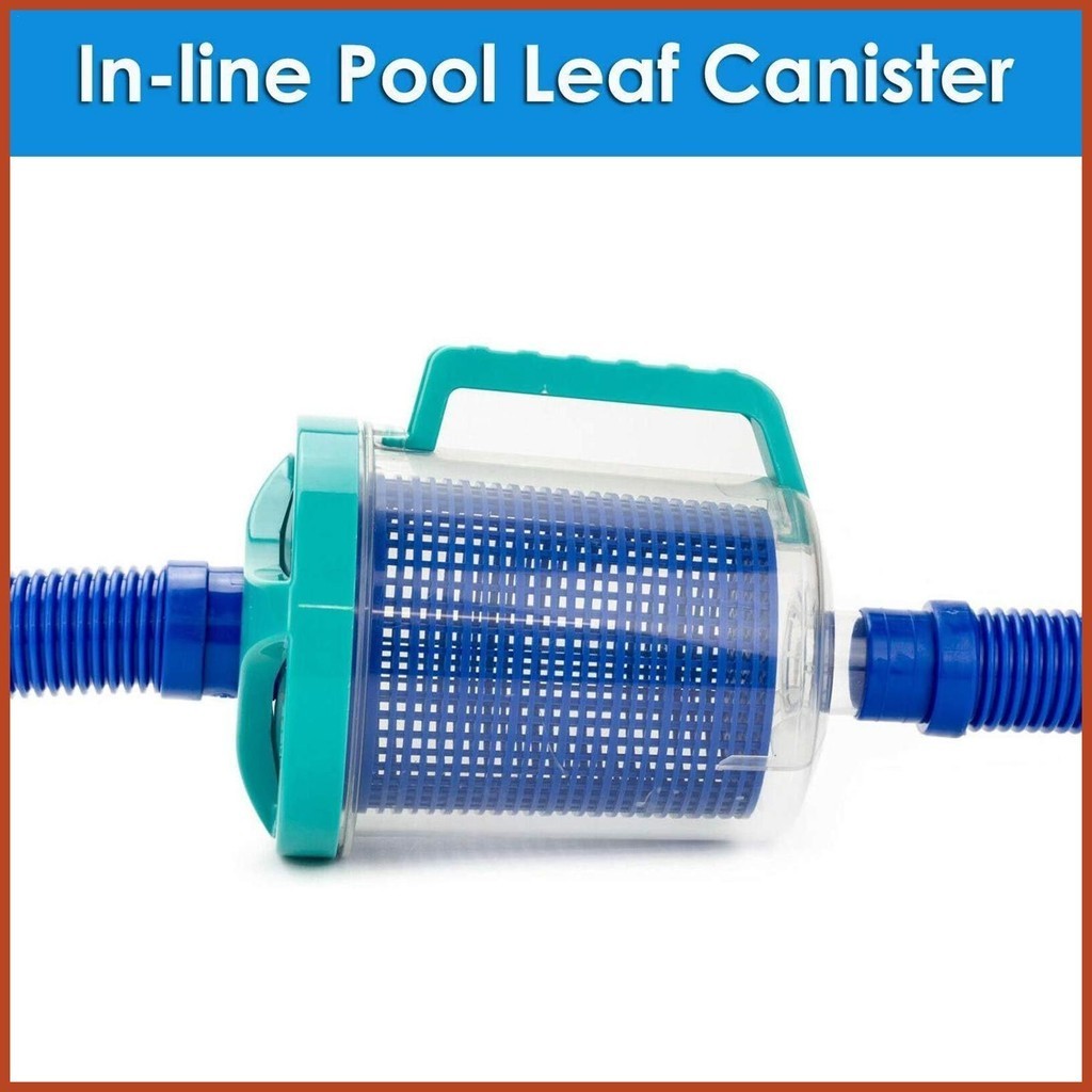 Pool Leaf Canister Inline Pool Leaf Catcher with Handle Clear Leaf Trap ...