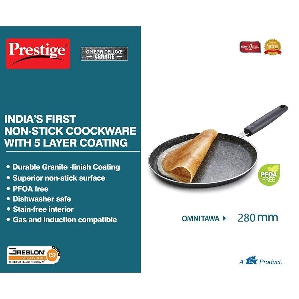 Prestige Omega Deluxe Granite OMNI Tawa, 280mm - Limited Time Offer main image 0