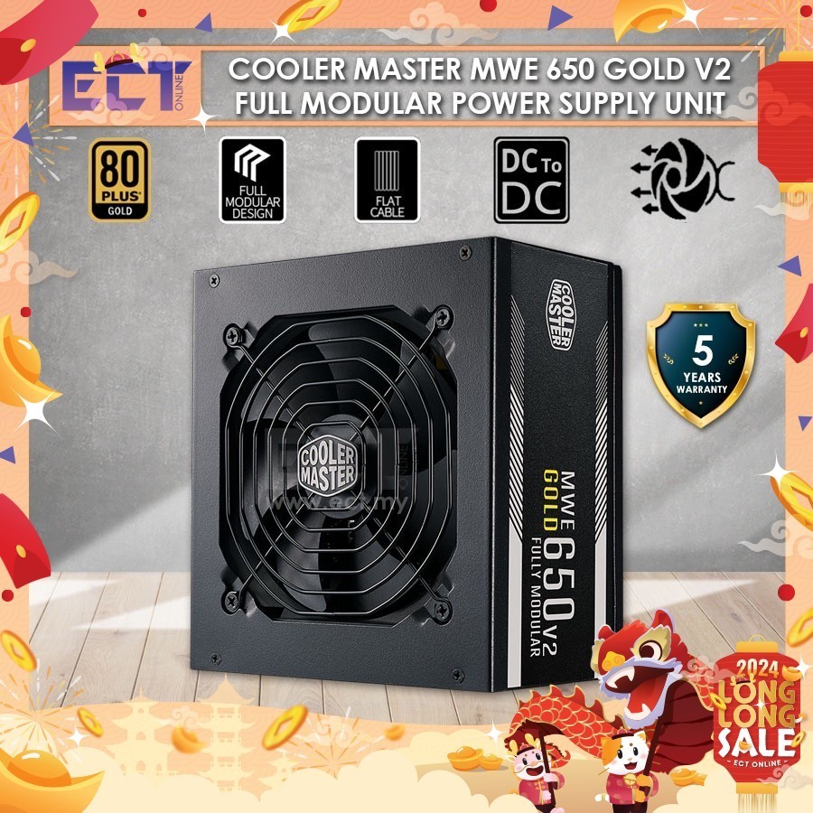 Cooler Master MWE 650 Gold V2 650W 80 Plus Full Modular ATX Power ...