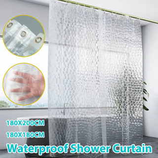 Water Resistance Shower Curtains - 180x180cm - Transparent