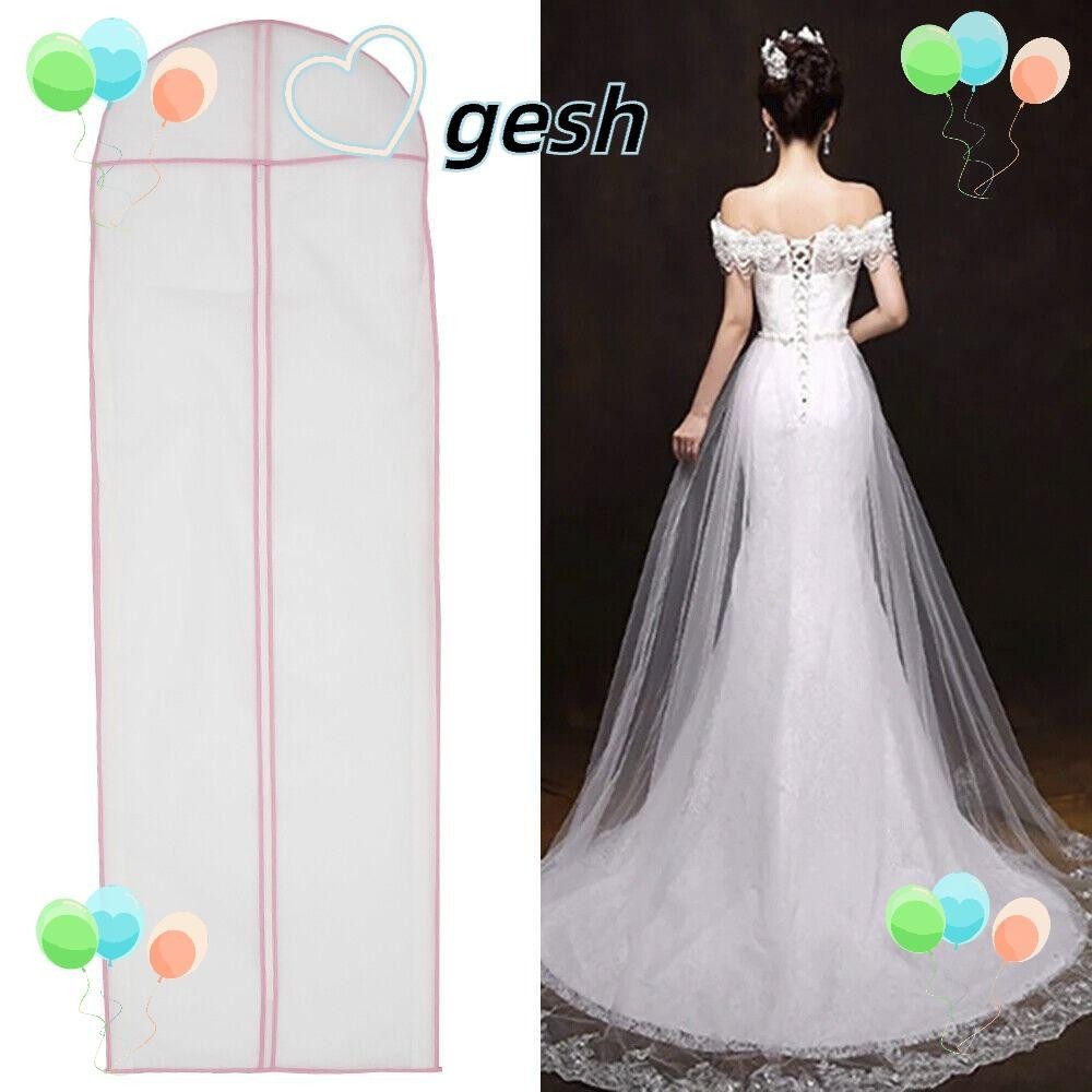GESH1 Long Garment Bag Waterproof Wedding Dress Cover Bag Ballgown