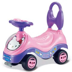 Cartoon Pink Hello Kitty Kids Ride On Car With Electronic Steering ...