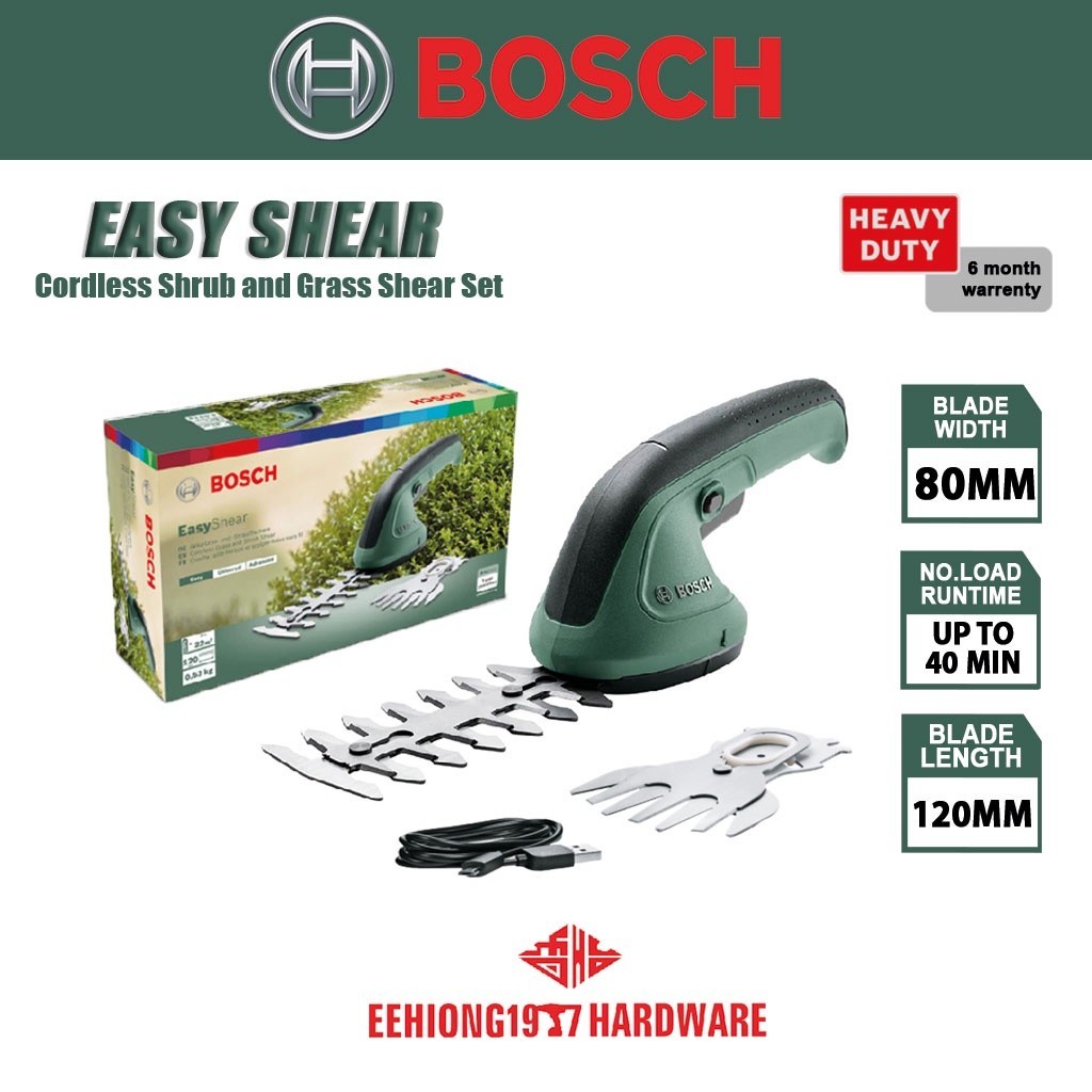 Bosch Easy Shear Cordless Battery Shrub And Grass Shear Easyshear Grass Trimmer Mesin Pemotong 0 5724