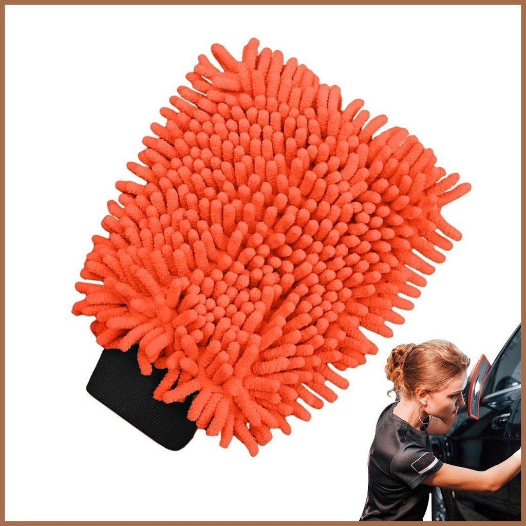 Car Wash Mitt Scratch Free Chenille Wash Mitt Powerful Stain Remover Car Wash Gloves Auto