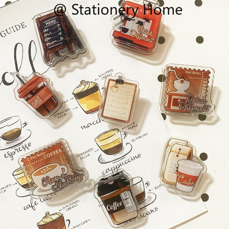 Coffee Time American Vintage Refrigerator Sticker Cute Decorative ...