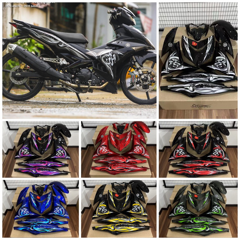 KK Magic Boy Y15ZR V1 V2 V3 Cover Set Vietnam Sticker Kanji Series ...