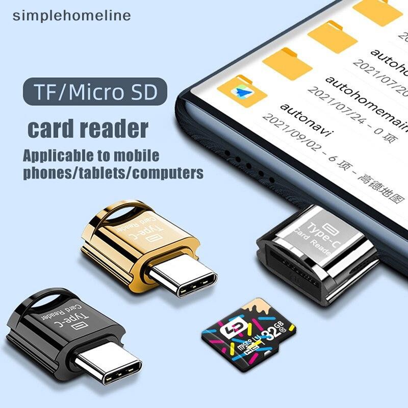 SLMY High Speed Card Reader Micro-USB/Type-C Memory Card Reader TF ...