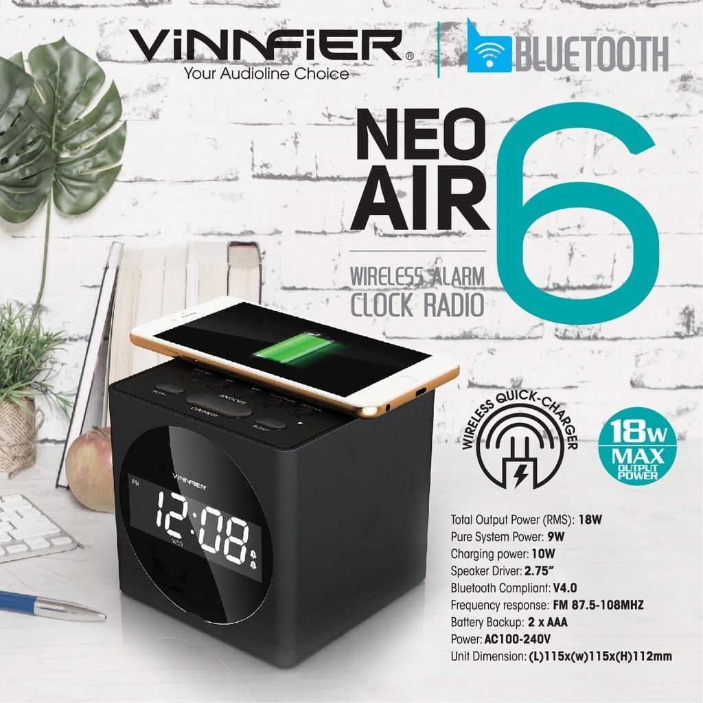 Vinnfier Neo Air 6 Wireless Charging Bluetooth Speaker Wireless