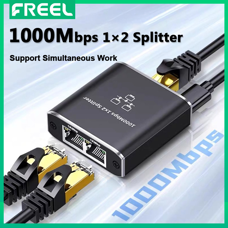 FREEL Ethernet Splitter 1 to 2 High Speed 1000Mbps RJ45 Network Switch ...