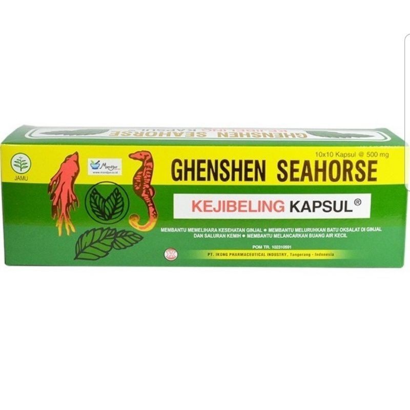 Kejibeling Kapsul Ghenshen Seahorse 1box 10strip @10kapsul | Shopee ...