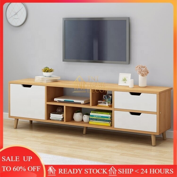 TNT Nordic Modern Simple Style Wooden TV Console Storage Cabinet ...