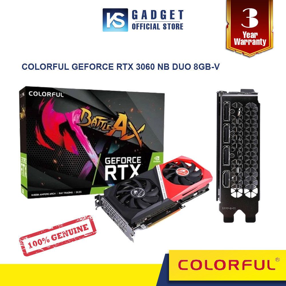 Colorful GeForce RTX 3060 NB DUO 8GB-V GDDR6 Graphic Card | Shopee Malaysia