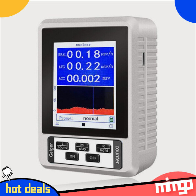 Mimgo Multifunctional Geiger Counter With Alarm 80cpm/uSv/(Co60) High