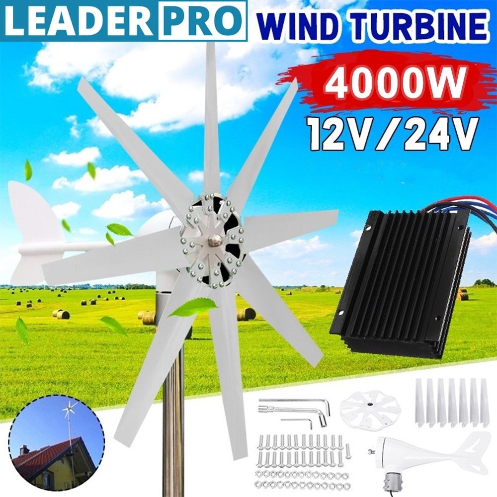 4000W 12V/24V 8 Blade Wind Turbines Generator Efficient Wind Turbines