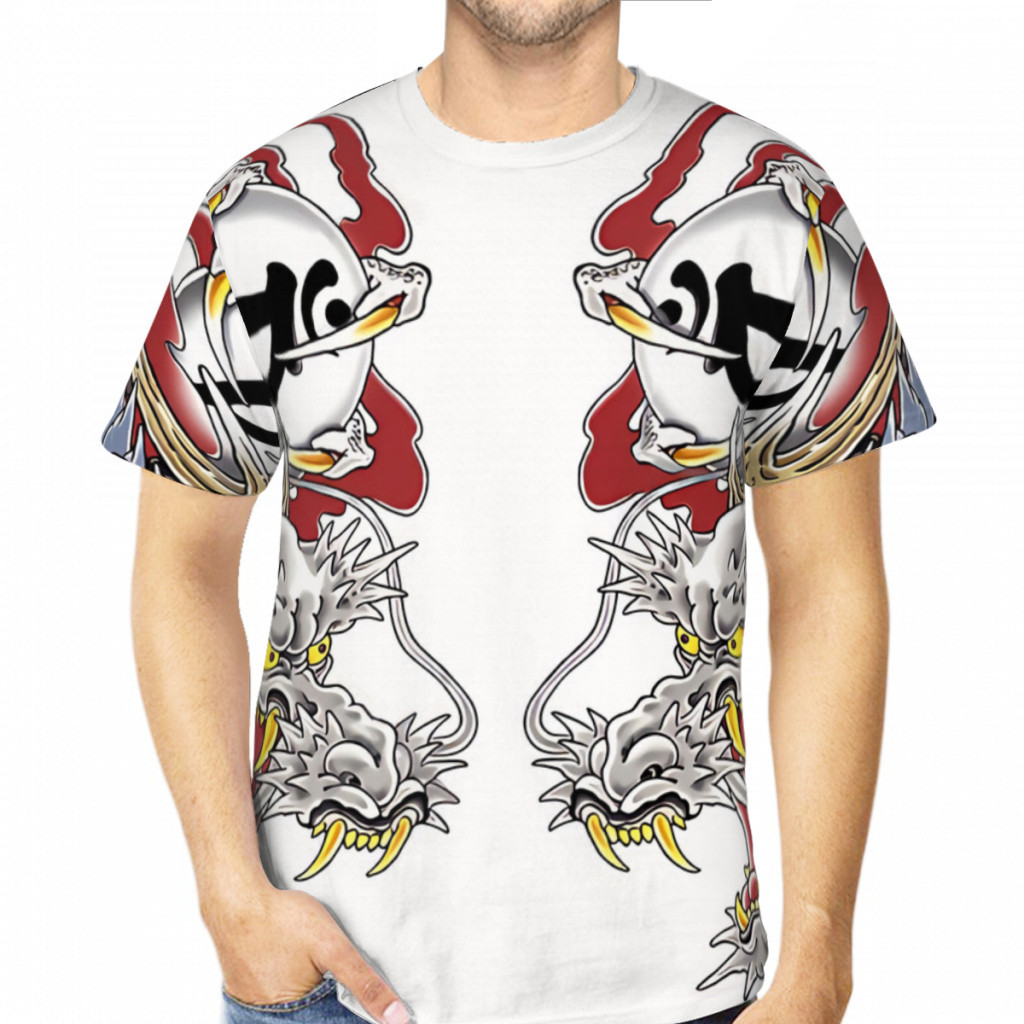 Kiryu Kazuma Dragon Tattoo Summer Mens T Shirts Japanese Art Tattoo 3D ...