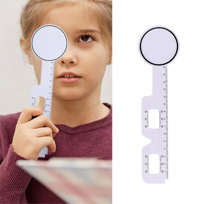 PCF* Visual Acuity Exam PD Measurement Tool Double Side Eye Chart PD Ruler Eye Occluder Eye