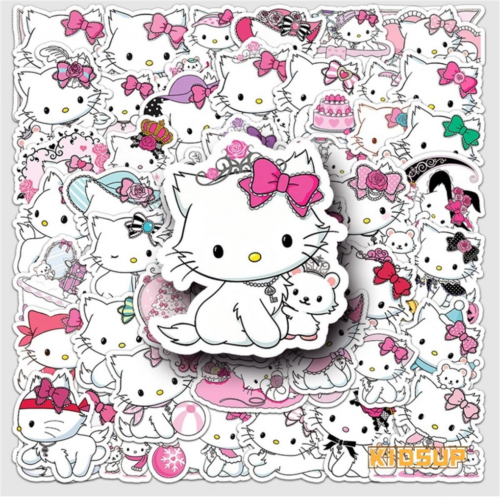KIDSUP-Cartoon Stickers Pack 50 Pcs Cartoon Stickers Self-Adhesive ...
