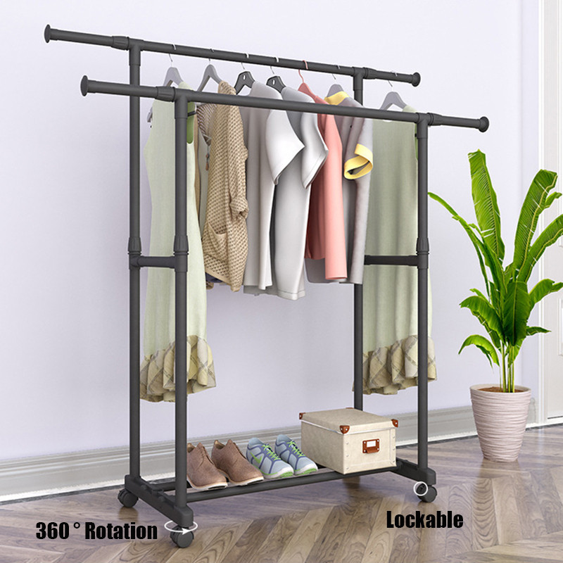 100cm Rak Penyidai Baju Large Cloth Garment Hanging Organizer Rack ...