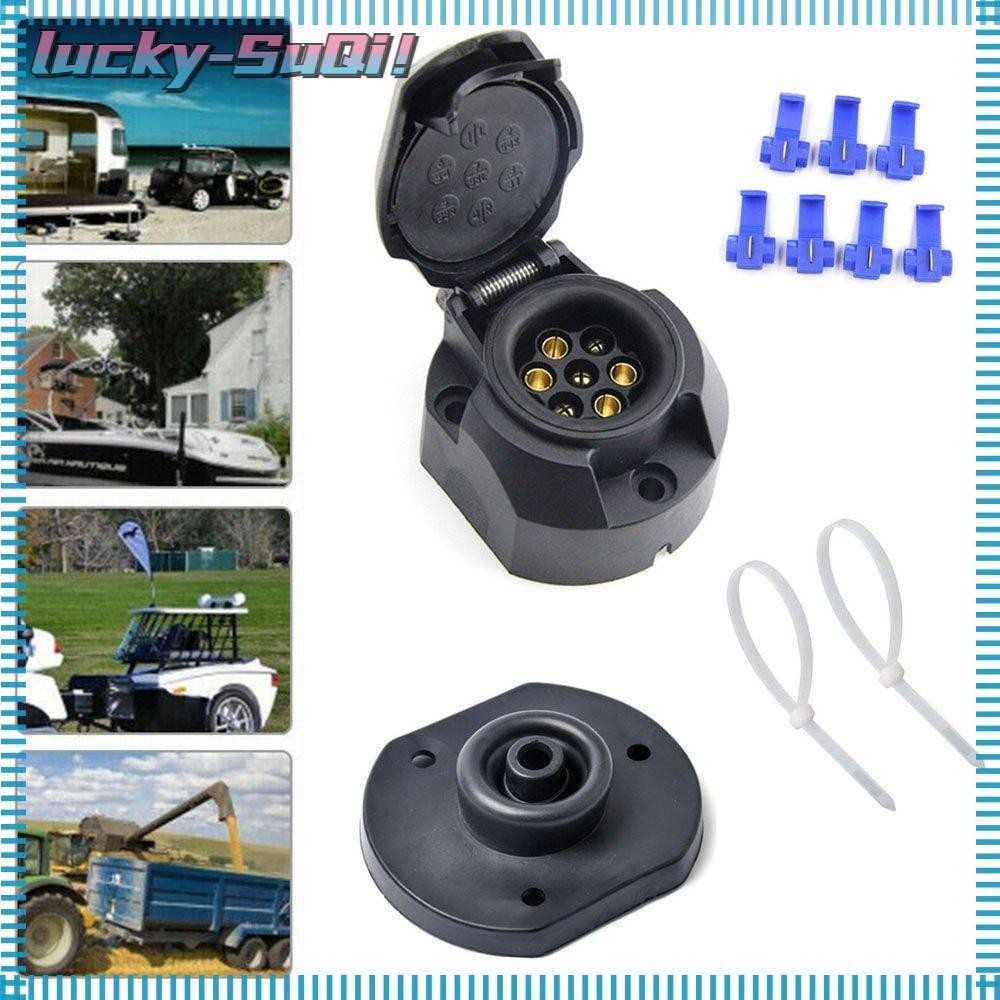 LUCKY-SUQI Towing Plug Wiring DC 12V 7 Pin Durable Towing Electrics ...