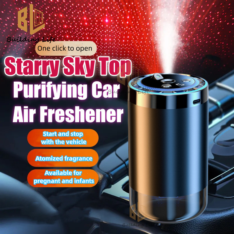 AI Smart Car Air Freshener with Star Projector Car Automatic ...