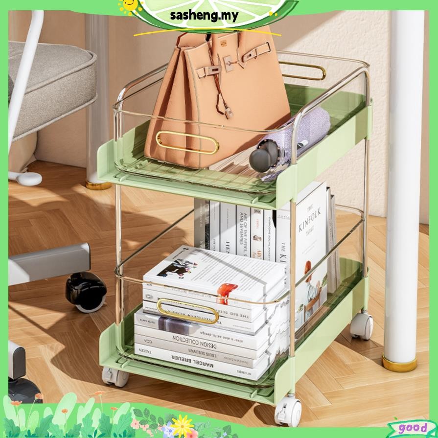 Movable Bookshelf under Table Multi-Layer Floor Household Storage Rack ...