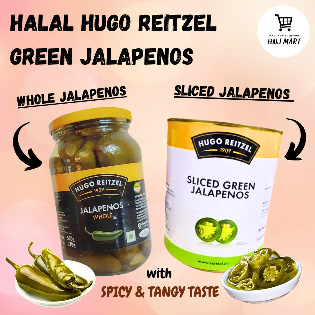 Hugo Reitzel Sliced Green Jalapenos 3kg Pickle Jalapenos Sliced Crunchy