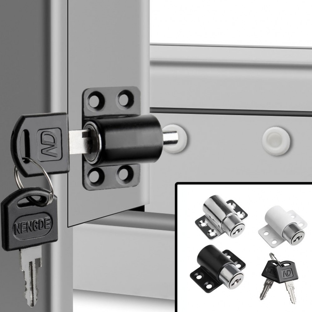 Sliding Door Lock Door Locks White/Silver/Black Protection Anti-Theft ...