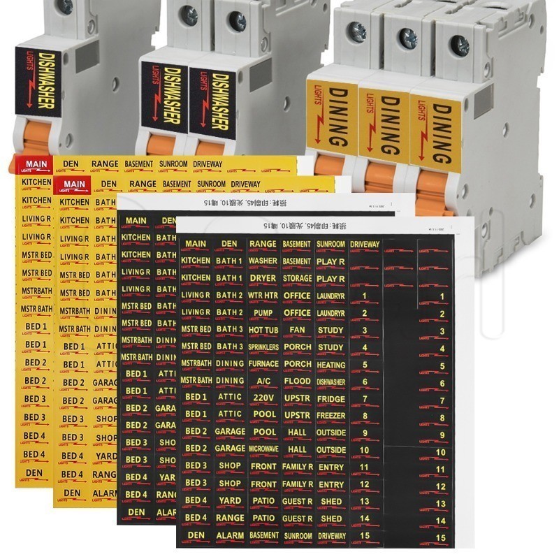 Circuit Breaker Box Label Fuse Box Identification Reminder Sticker