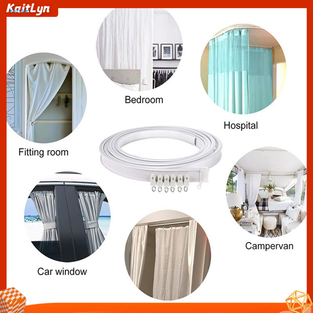 Heavy Duty Curtain Track Flexible Ceiling Curtain Track Easy Install ...