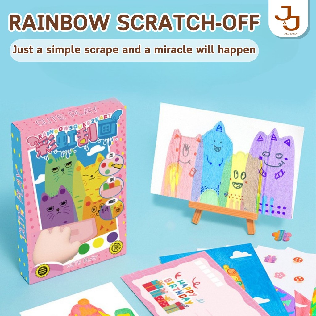 Scratch Painting Set Material Color Scratch Painting Rainbow Dot ...